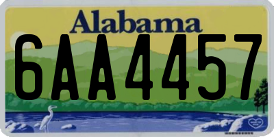 AL license plate 6AA4457