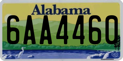 AL license plate 6AA4460