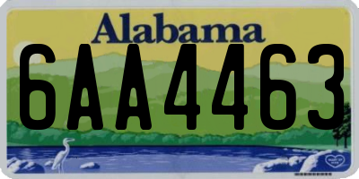 AL license plate 6AA4463