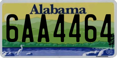 AL license plate 6AA4464