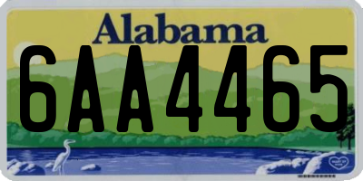 AL license plate 6AA4465