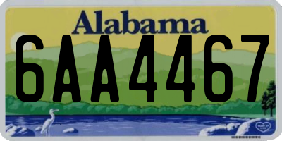 AL license plate 6AA4467