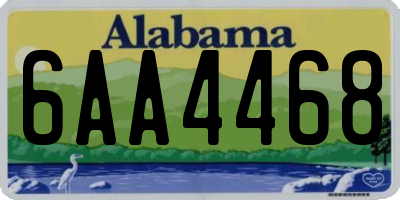 AL license plate 6AA4468