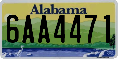 AL license plate 6AA4471