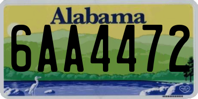 AL license plate 6AA4472