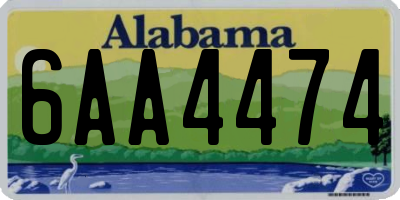 AL license plate 6AA4474