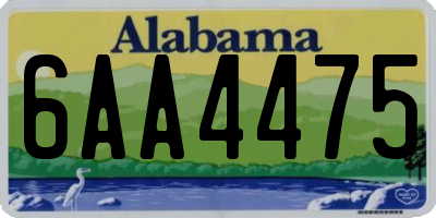 AL license plate 6AA4475
