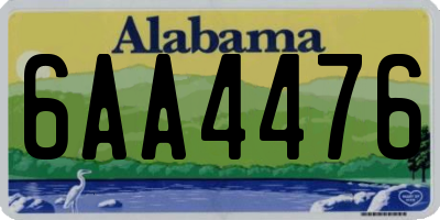 AL license plate 6AA4476