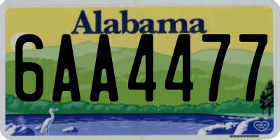 AL license plate 6AA4477