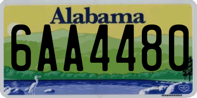 AL license plate 6AA4480