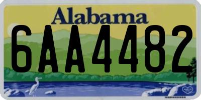 AL license plate 6AA4482