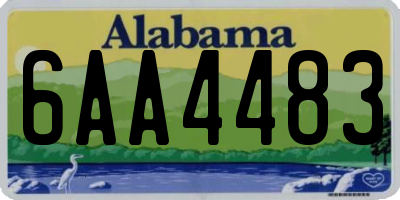 AL license plate 6AA4483