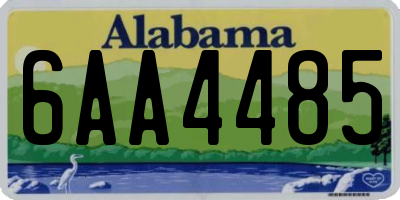 AL license plate 6AA4485