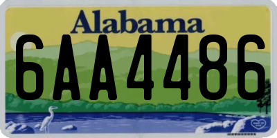 AL license plate 6AA4486