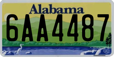 AL license plate 6AA4487