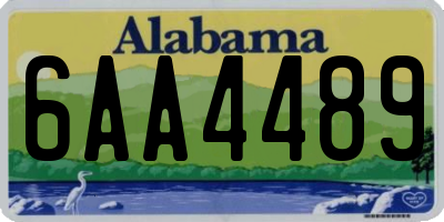 AL license plate 6AA4489