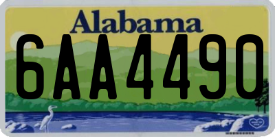 AL license plate 6AA4490