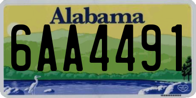 AL license plate 6AA4491