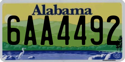 AL license plate 6AA4492