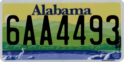 AL license plate 6AA4493