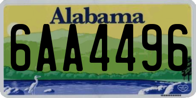 AL license plate 6AA4496