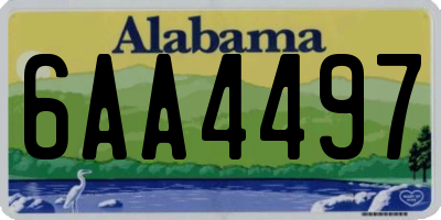 AL license plate 6AA4497