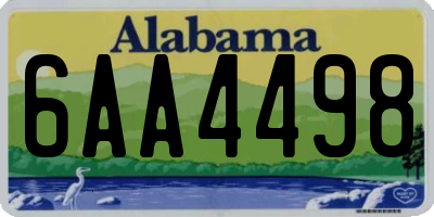 AL license plate 6AA4498