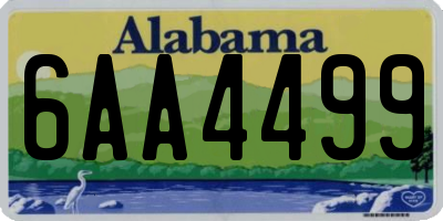 AL license plate 6AA4499