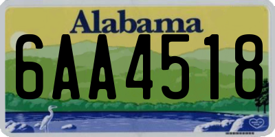 AL license plate 6AA4518
