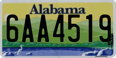 AL license plate 6AA4519
