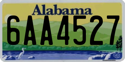 AL license plate 6AA4527