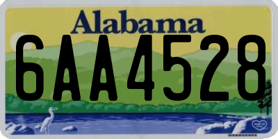 AL license plate 6AA4528