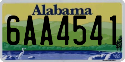 AL license plate 6AA4541