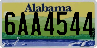 AL license plate 6AA4544