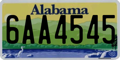 AL license plate 6AA4545