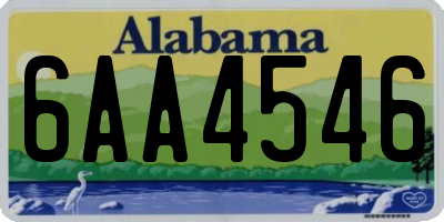 AL license plate 6AA4546