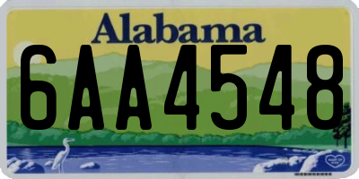 AL license plate 6AA4548