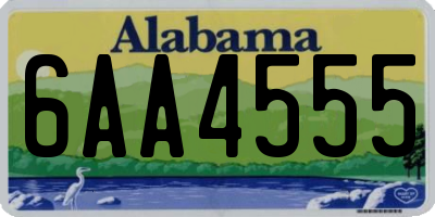 AL license plate 6AA4555