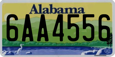 AL license plate 6AA4556