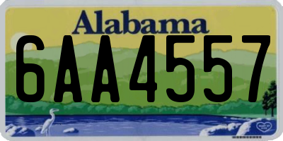 AL license plate 6AA4557