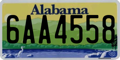 AL license plate 6AA4558