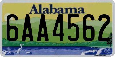 AL license plate 6AA4562