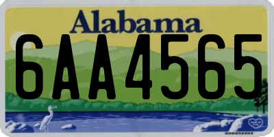 AL license plate 6AA4565