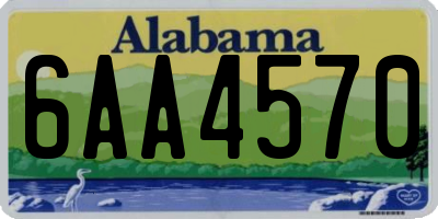 AL license plate 6AA4570