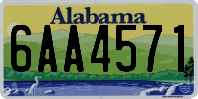 AL license plate 6AA4571
