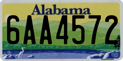 AL license plate 6AA4572