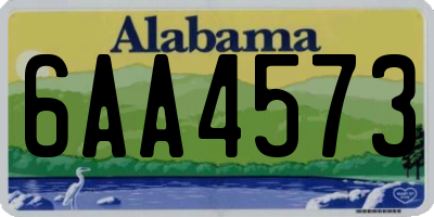AL license plate 6AA4573