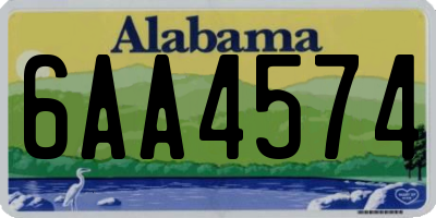 AL license plate 6AA4574