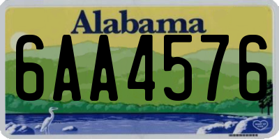 AL license plate 6AA4576