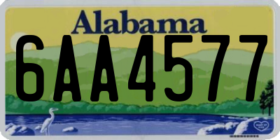 AL license plate 6AA4577